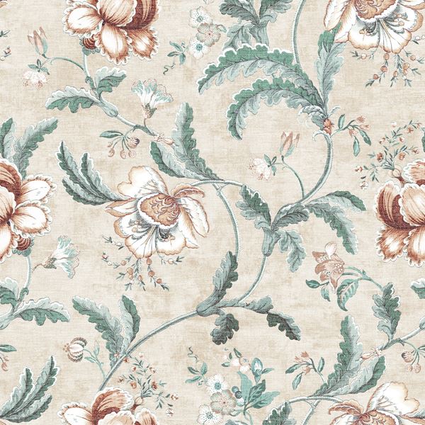 Tapestry Floral Wallpaper - Natural Spice